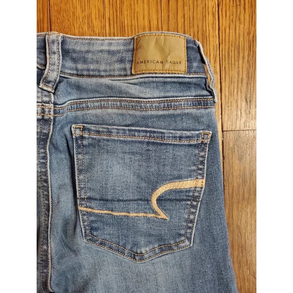 American Eagle Ne(x)t Level Stretch Medium Wash‎ Skinny Jegging Cropped 00 SHORT